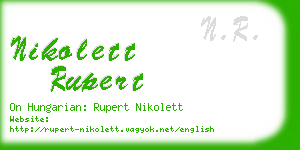nikolett rupert business card